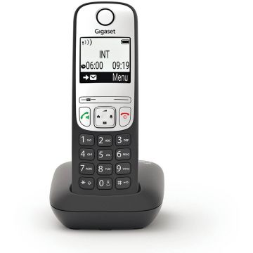 GIGASET Telefon fara fir Gigaset A690 (DECT), hands-free, agenda telefonica cu 100 de nume, ID apelant, Negru/Argintiu