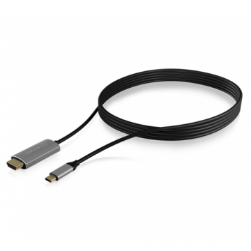 ICYBOX Cablu Raidsonic IcyBox, USB-C 3.1 Male - HDMI Male, 1.8m, Negru