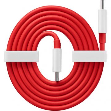 OnePlus Cablu Date si Incarcare OnePlus USB Type-C la USB Type-C Warp Charge 65, 1 m, 5481100047, Rosu