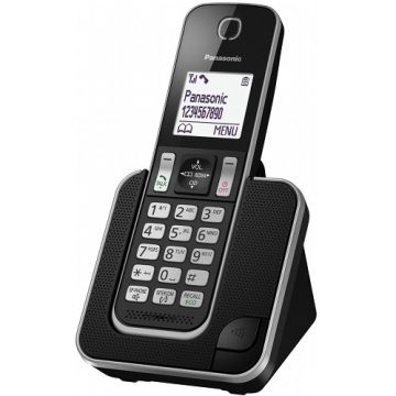 Panasonic Telefon fara fir Panasonic KX-TGD310FXB, LCD 1.8 inch, Caller ID, Negru