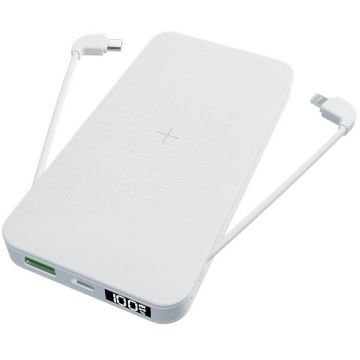 Acumulator extern MP3 10000mAh 22.5W Alb