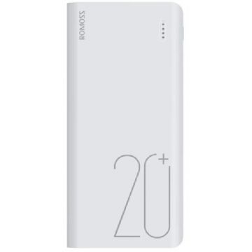 Acumulator extern Sense 6+, 20000 mAh, 18W, 2x USB, Type C , QuickCharge 3.0, Alb Acumulator extern Sense 6+, 20000 mAh, 18W, 2x USB, Type C , QuickCharge 3.0, Alb