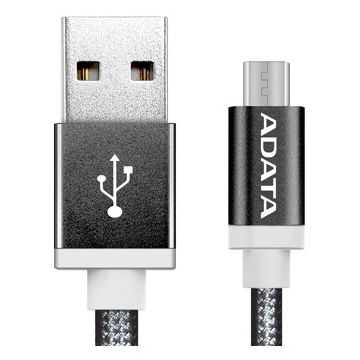 Adata Sync Charge Cable ADATA 2.4 A 1M Black Aluminium MicroUSB