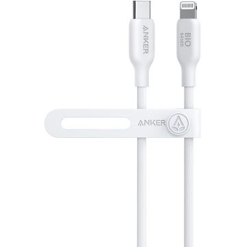 Anker Cablu Anker Bio 541 USB C, MFi, 0.91 metri, compatibil cu Apple Lightning, Alb