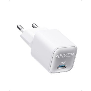 Anker Incarcator retea Anker 511 Nano 3 30W USB-C, PowerIQ 3.0, PPS, Alb