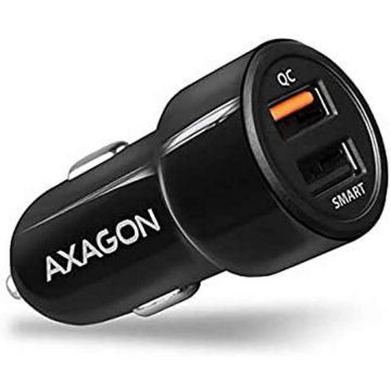 AXAGON Incarcator auto AXAGON, Smart 5V 2,4A + Quick Charge 3.0, 30W, Negru