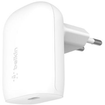 Belkin Incarcator retea Belkin WCA005VFWH, 1x USB-C, 30W, Alb