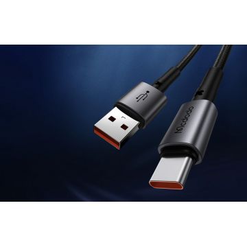 Cablu pentru incarcare si transfer date Mcdodo CA-3590, USB la USB-C, 100W, 6A, 480 Mbps, 1.2m Negru