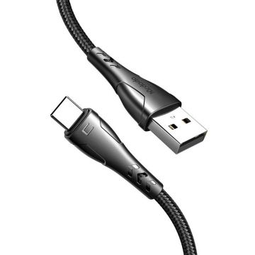 Cablu pentru incarcare si transfer date Mcdodo CA-7461, USB/USB-C, 2.4A, 1.2m Negru