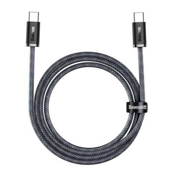 Cablu pentru incarcare si transfer de date Baseus Dynamic, 2x USB Type-C, 100W, 1m, Gri