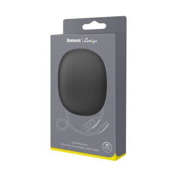 Cablu pentru incarcare si transfer de date Baseus Let's Go Little Reunion, USB/Lightning, 2A, 1m, Gri/Galben