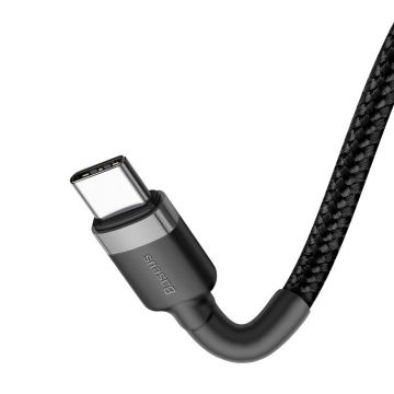 Cablu pentru incarcare si transfer de date Baseus PD60W 2xUSB Type-C 1m Negru/Gri