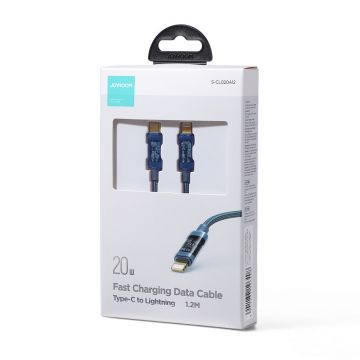 Cablu pentru incarcare si transfer de date Joyroom S-CL020A12, USB Type-C/Lightning, PD 20W, 1.2m, Albastru