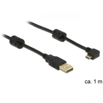 Delock Delock Cable USB-A male > USB micro-B male angled 270