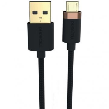 Duracell Cablu de date Duracell USB7013A, USB-A - MicroUSB, 1m, Negru