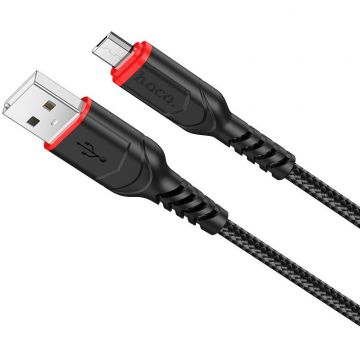 HOCO Cablu Date Si Incarcare USB La MicroUSB HOCO X59 Victory, 1 M, 2.4A, Negru