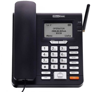 Maxcom Telefon fix Maxcom Comfort MM28DHS cu SIM, Black