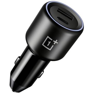 OnePlus Incarcator Auto USB OnePlus SUPERVOOC, Quick Charge, 80W, 1 X USB - 1 X USB Type-C, Negru 5411100003