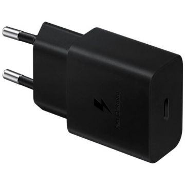 Samsung Incarcator retea Samsung 15W, Fara Cablu,port USB Type-C, EP-T1510NBEGEU, Negru