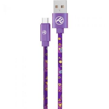 Tellur Cablu de date Tellur Graffiti USB la Tip-C, 1m, Mov