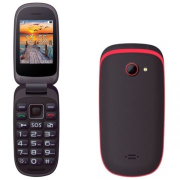 Telefon Maxcom MM818 Dual SIM black red