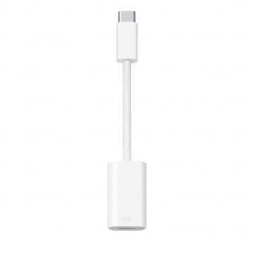 Apple Adaptor APPLE MUQX3ZM/A, USB-C - Lightning, Alb