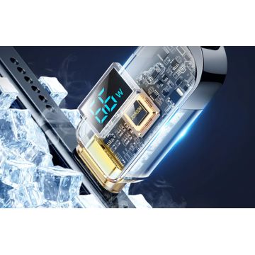 Cablu pentru incarcare si transfer de date Prism Joyroom S-AC066A16, USB la USB-C 66W, 480Mbps, 1.2 m, Negru