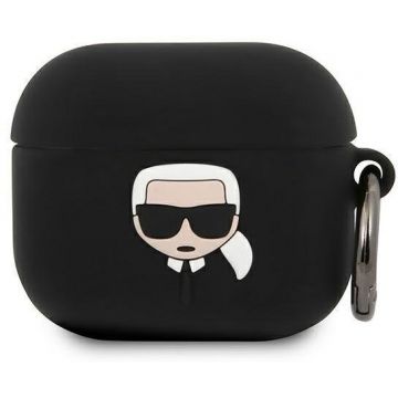 Carcasa KLACA3SILKHBK Silicone Ikonik compatibila cu Apple AirPods 3 Negru