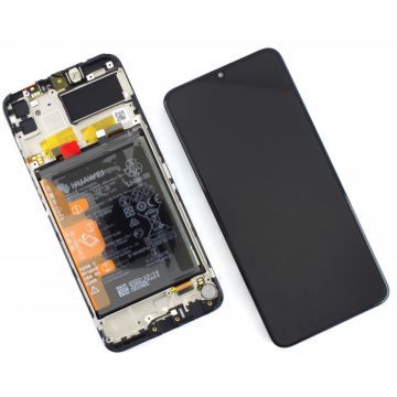 Display Huawei Y6P 2020 MED-LX9N Display Original Service Pack cu Rama Black Negru