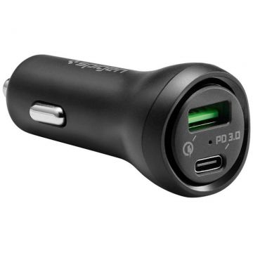 Incarcator F31QC, USB/USB-C, Quick Charge 3.0, 48W, Negru