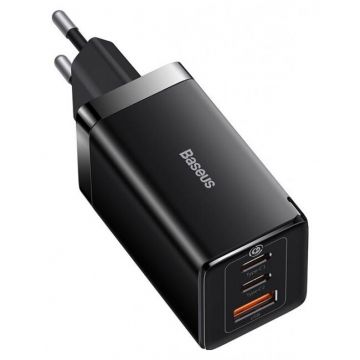 Incarcator GaN5 Pro 2xUSB-C + USB 65W Negru