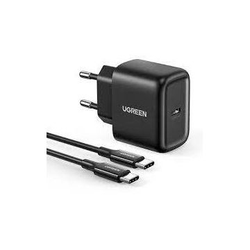 Incarcator Retea CD250 Quick Charge 25W 1 x USB Type-C 5V/3A Include Cablu USB Type-C La USB Type-C 2m Negru