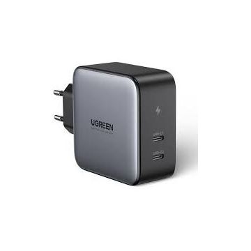 Incarcator Retea Nexode CD289 Quick Charge 45W GaN 2 x USB Tpe-C Negru