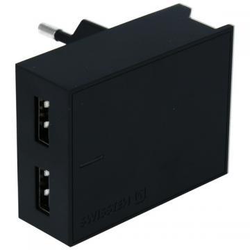 Incarcator retea Smart IC 2x USB 3A plus cablu Lightning 1.2m Negru