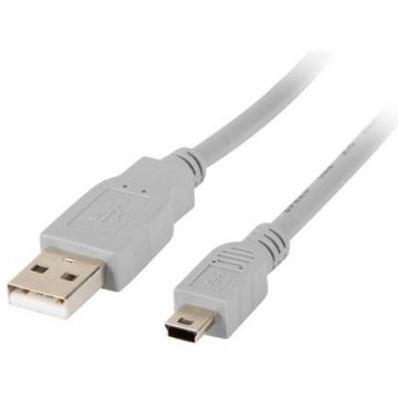 LANBERG Lanberg cable USB 2.0 mini AM-BM5P 1.8m grey