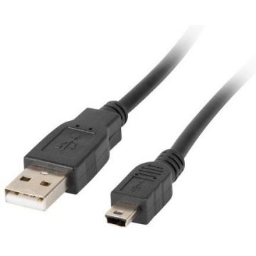 LANBERG Lanberg cable USB 2.0 mini AM-BM5P with ferrite 1.8m