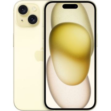 Smartphone Apple iPhone 15, 256GB, 5G, Yellow