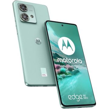 Smartphone Motorola Edge 40 Neo, OLED 144 Hz, 256GB, 12GB RAM, Dual SIM, 5G, Tri-Camera, Soothing Sea