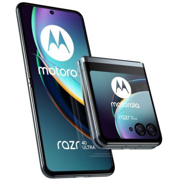 Smartphone Motorola Razr 40 Ultra, 256GB, 8GB RAM, Dual SIM, 5G, Tri-Camera, Glaciar Blue