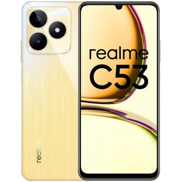 Smartphone Realme C53, 128GB, 6GB RAM, Dual SIM, Tri-Camera, 4G, Champion Gold Smartphone Realme C53, 128GB, 6GB RAM, Dual SIM, Tri-Camera, 4G, Champion Gold