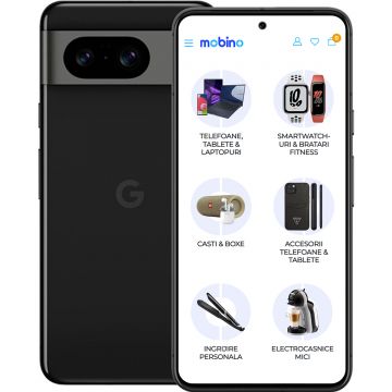 Telefon mobil Google Pixel 8, 256GB, 8GB RAM, 5G, Dual-SIM, Negru Volcanique