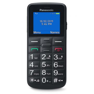 Telefon mobil Panasonic, KX-TU110EXB, Buton SOS, Dual-Sim, Negru