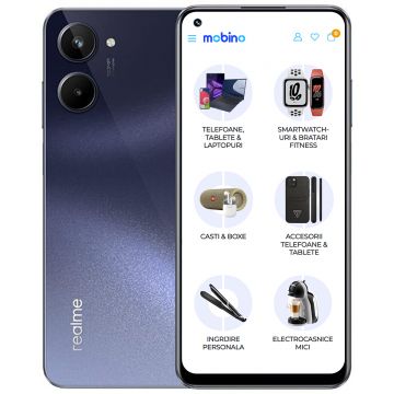 Telefon mobil Realme 10, 4G, 256GB, 8GB RAM, Dual-SIM, Negru Rush Telefon mobil Realme 10, 4G, 256GB, 8GB RAM, Dual-SIM, Negru Rush