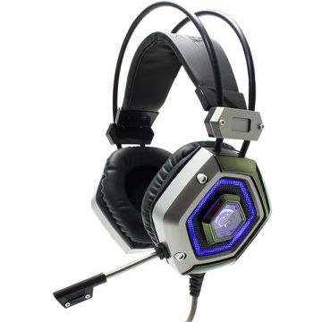 White Shark Casti gaming White Shark Lion GH-1841, stereo, USB, argintiu White Shark Casti gaming White Shark Lion GH-1841, stereo, USB, argintiu