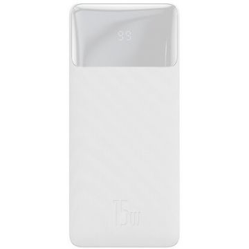 BASEUS Baterie externa, Baseus Bipow Digital Display, Power Bank 10000mAh, 15W, Power Delivery USB, USB-C, Alb