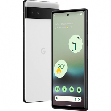 Google Telefon Mobil Google Pixel 6a, Procesor Google Tensor Octa-Core, AMOLED Capacitive Touchscreen 6.1, 6GB RAM, 128GB Flash, Camera Duala 12+12MP, Wi-Fi, 5G, Android, Alb