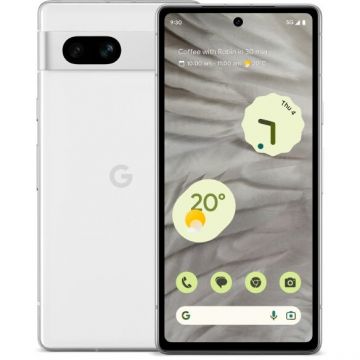 Google Telefon mobil Google Pixel 7a, Dual SIM, 128GB, 8GB RAM, 5G, Alb