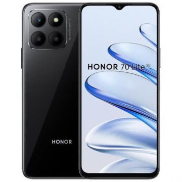 Huawei Telefon Mobil Honor 70 Lite, Procesor Qualcomm SM4350-AC Snapdragon 480+ 5G, TFT LCD 6.5, 4GB RAM, 128GB Flash, Camera Tripla 50+2+2MP, Wi-Fi, 5G, Dual Sim, Android, Negru