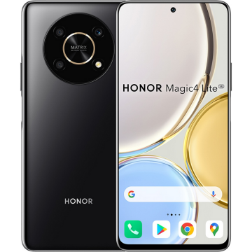 Huawei Telefon Mobil Honor Magic4 Lite, Procesor Qualcomm SM6375 Snapdragon 695 5G, Octa-Core, IPS LCD Capacitive touchscreen 6.81, 6GB RAM, 128GB Flash, Camera Quad 48 + 2 + 2 MP, 5G, Wi-Fi, Dual SIM, Android, Negru