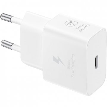 Incarcator 25W 3A  x1 USB-C Alb